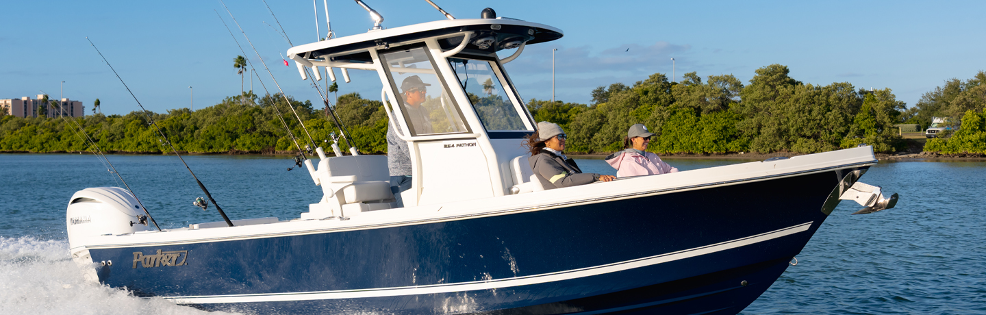Boat running on the water
